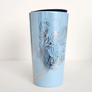 Starbucks Coffee Blue Icicle Siren Iridescent Ceramic Tumbler 12oz 2023
